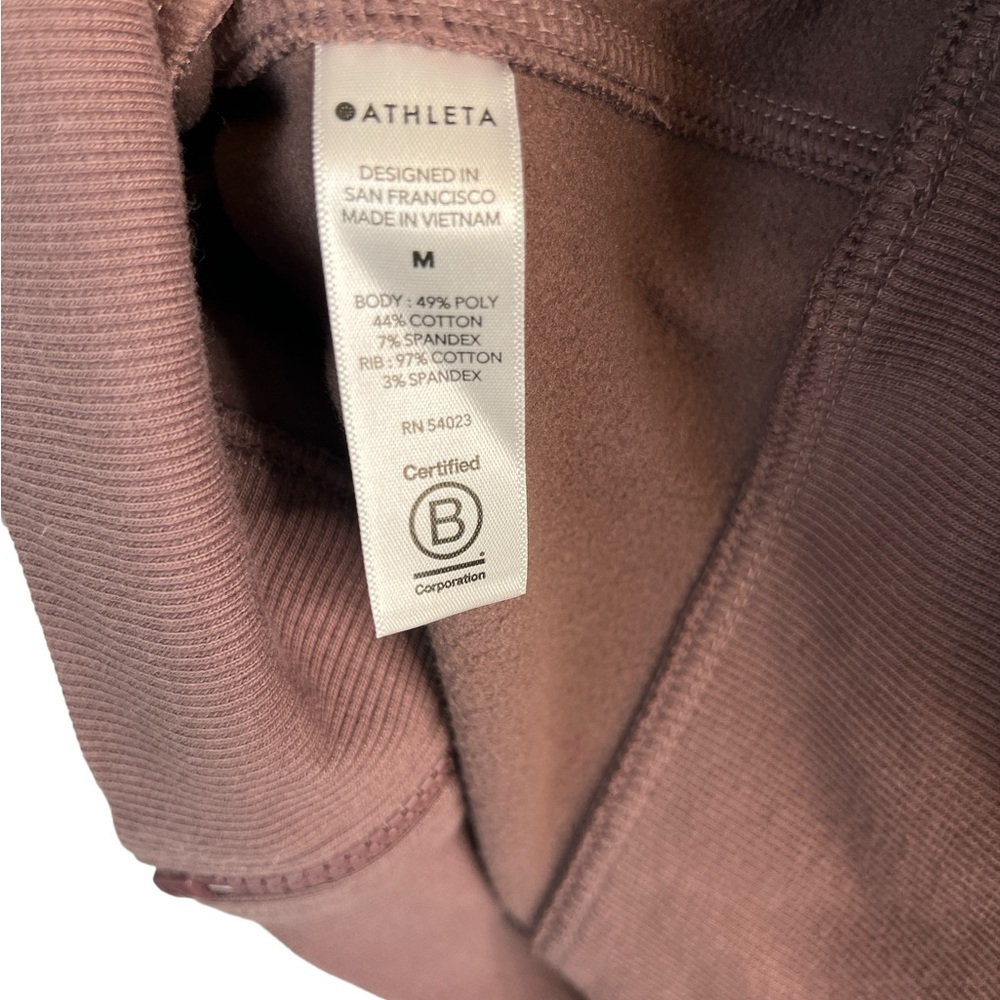 Athleta Triumph printed full zip hoodie workout running athleasiure size medium - Picture 7 of 7